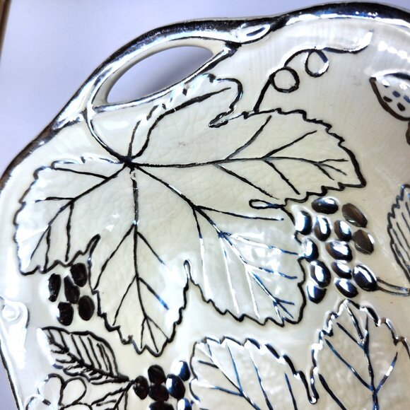 Wedgwood Etruria England Candy Dish Bowl Plate Hand Painted Gold Lustre - Picture 4 of 8